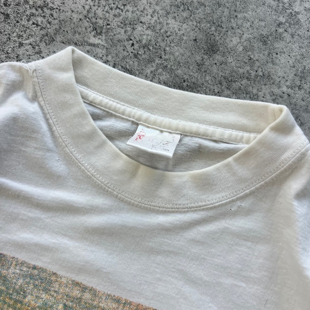 Vintage Van Gogh T-Shirt Men Large White The Restaurant de la Sirène 90s Art - Picture 5 of 10